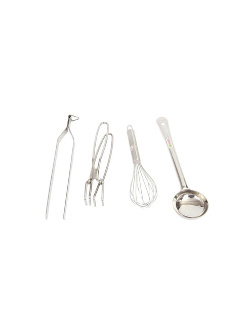 HAZEL Silver Stainless Steel Kitchen Tool Sets-HAZEL-HomeFurnishing-TATA CLIQ