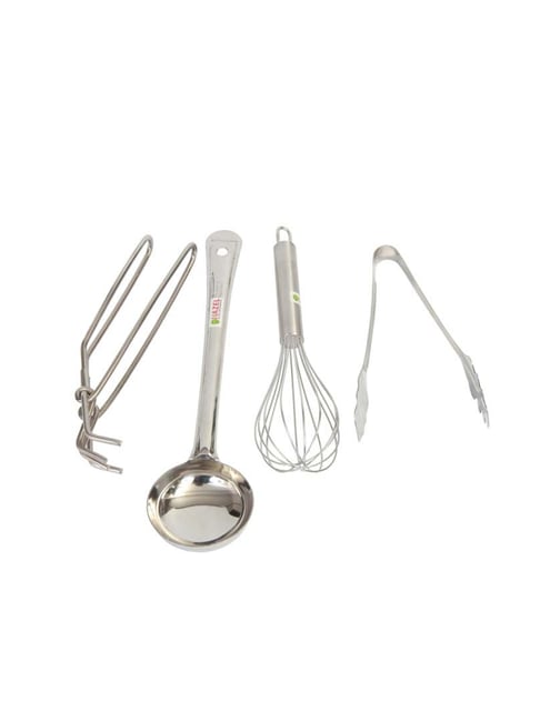 HAZEL Silver Stainless Steel Kitchen Tool Sets-HAZEL-HomeFurnishing-TATA CLIQ