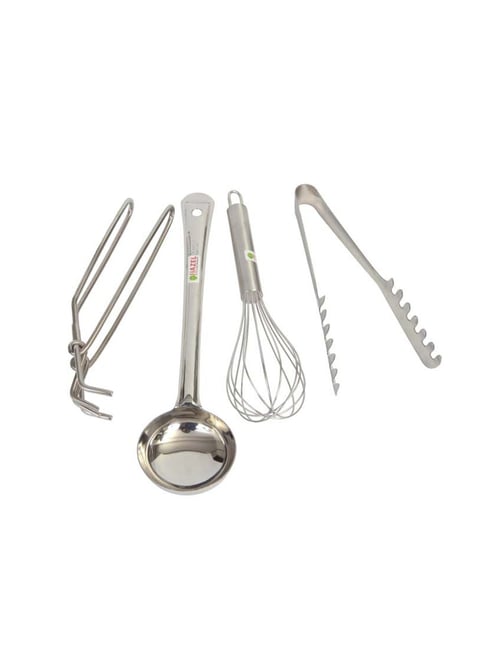 HAZEL Silver Stainless Steel Kitchen Tool Sets-HAZEL-HomeFurnishing-TATA CLIQ