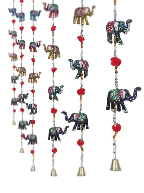 eCraftIndia Rajasthani Elephant Door Hanging Home Decor- Set of 2-picture-39