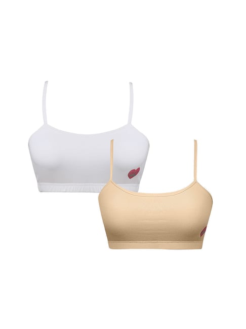 Buy Punkster Kids Solid Grey Bra (Pack Of 2) for Girls Clothing Online @  Tata CLiQ