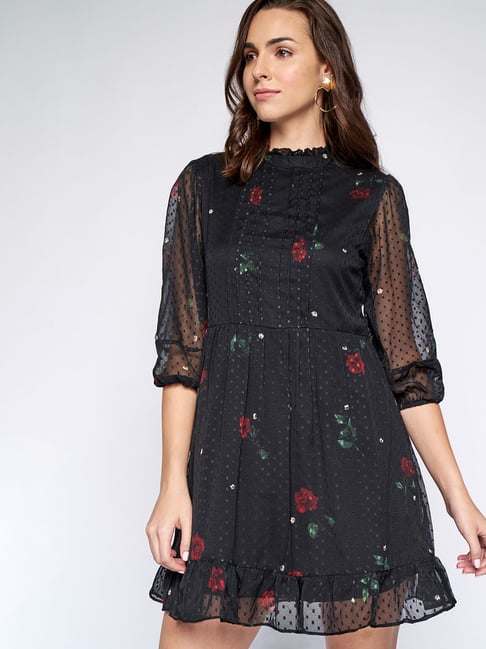AND Black Lace Dress Price in India