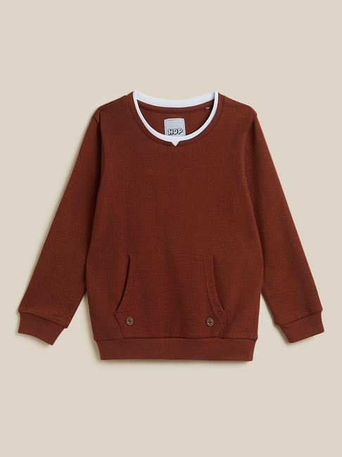 rust sweatshirt