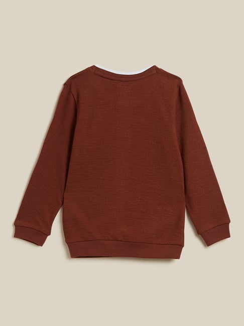 rust sweatshirt