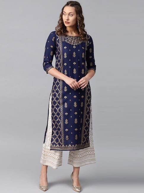 Rangmanch By Pantaloons Women's A-Line Kurta (110062253_Charcoal_Small) :  : Clothing & Accessories