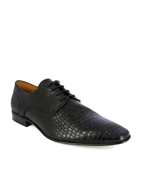 Alberto Torresi Men's Anthracite Black Derby Shoes