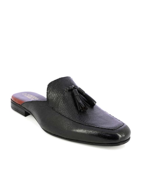 Alberto Torresi Men's Raven Black Mule Shoes