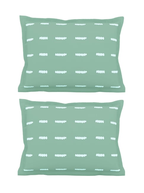 Petal Home Gondi Tree Green Cotton Pillow Covers - Set of 2