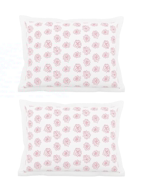 Petal Home Acadia White Cotton Pillow Covers - Set of 2