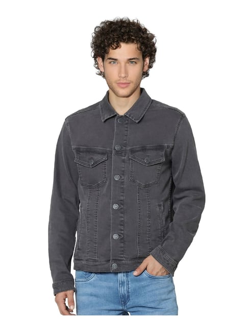 Jack & Jones Medium Grey Regular Fit Denim Jacket