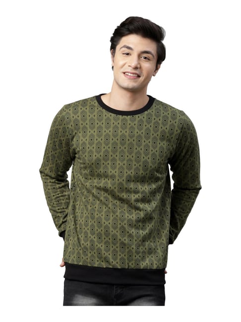 Rigo Olive Green Regular Fit Printed Sweatshirt-picture-34
