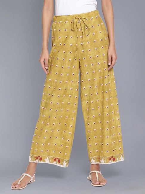 Jaipur Kurti Bottoms  Buy Jaipur Kurti Women Burgandy Cotton Slub Flared  High Rise Parallel Pants Online  Nykaa Fashion