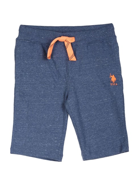 U S Polo Assn U.S. Polo Assn. Kids Blue Textured Shorts