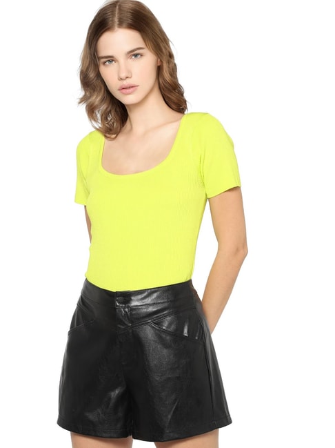 Only Yellow Regular Fit Top Price in India