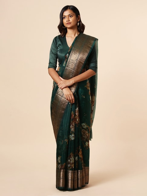Buy Kalakari India Sky Blue Cotton Woven Saree With Unstitched Blouse for  Women Online @ Tata CLiQ