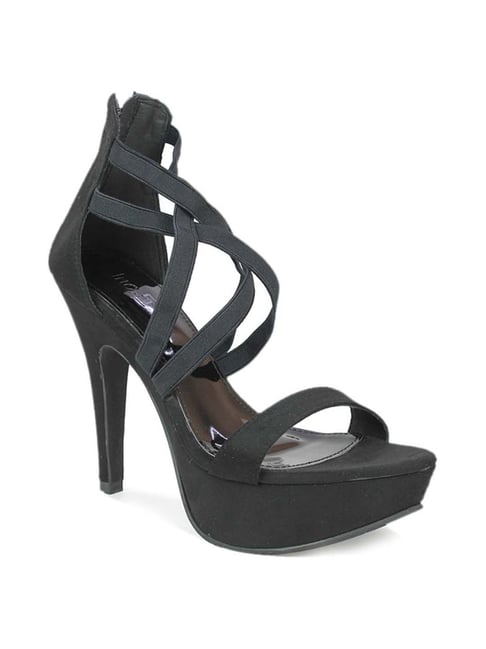 Inc 5 Inc.5 Women's Black Cross Strap Stilettos