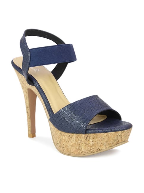 Inc 5 Inc.5 Women's Navy Ankle Strap Stilettos