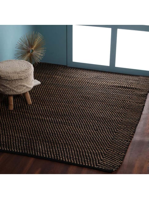 Pequra Black & Beige Jute XL Carpet - Set of 1