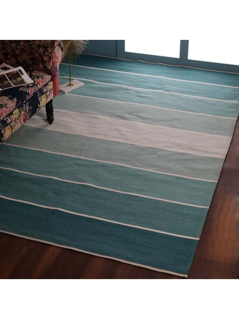 Pequra Blue & Beige Wool XL Carpet - Set of 1