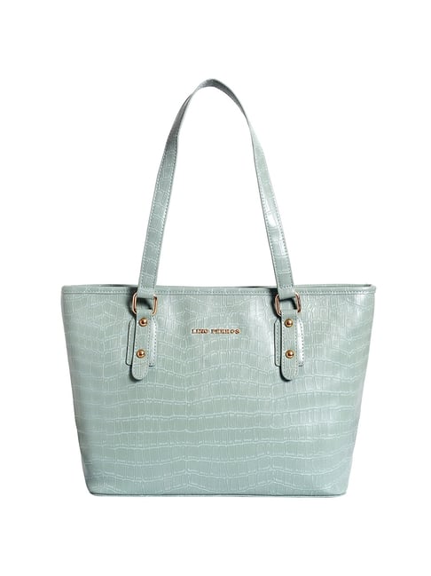 Lino Perros Green Textured Medium Tote Handbag Price in India