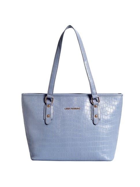 Lino Perros Blue Textured Medium Tote Handbag Price in India