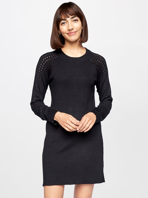 AND Black Regular Fit Dress Price in India