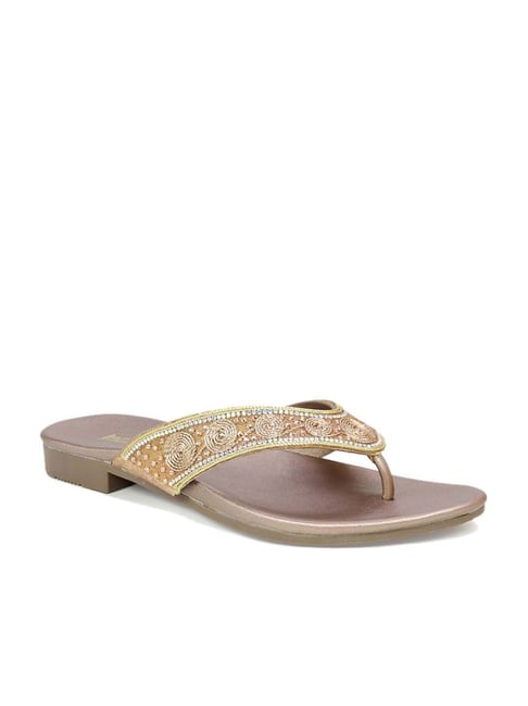 Inc.5 Women's Golden Thong Sandals Price in India