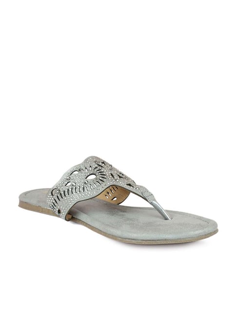 Inc.5 Women's Gun Metal Thong Sandals Price in India