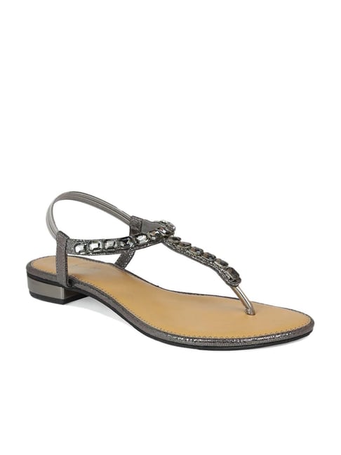 Inc.5 Women's Gun Metal Sling Back Sandals Price in India