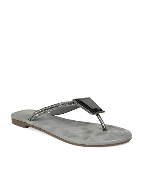 Inc.5 Women's Gun Metal Thong Sandals Price in India