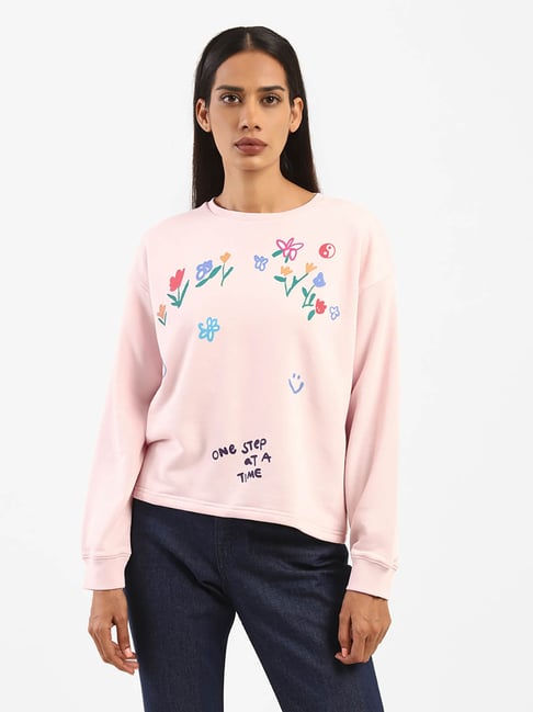 Buy Levi's Pink Floral Print Sweatshirt for Women Online @ Tata CLiQ