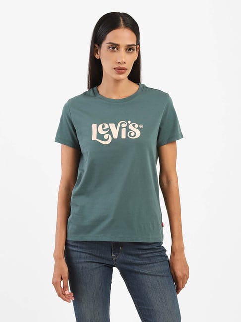 Levi's Green Graphic Print T-Shirt Price in India