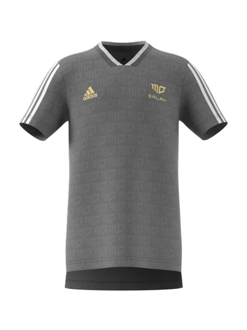 Adidas Kids Grey Logo Print Jersey