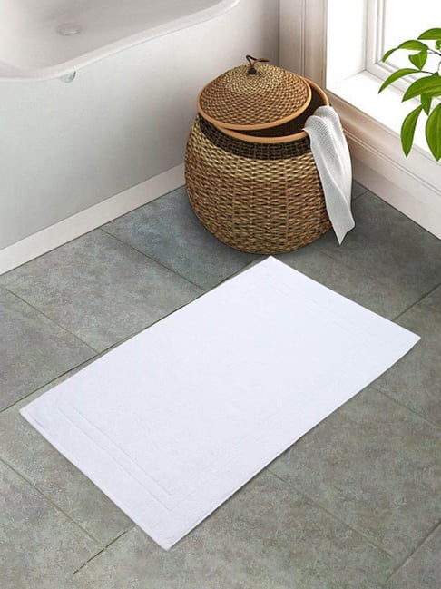Buy Mark Home White Cotton Bath Mats Set of 1 at Best Price Tata CLiQ