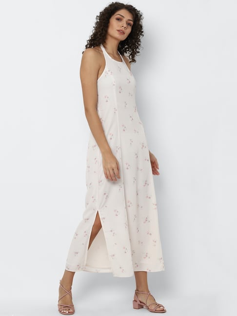 american eagle beige dress Everything & More Natural Cotton Crochet Bodice Midi Dress main image 1