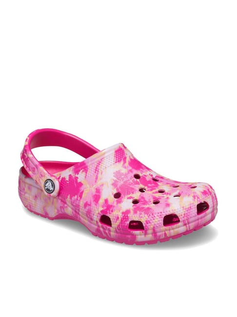 Crocs Men's Classic Pink Back Strap Clogs