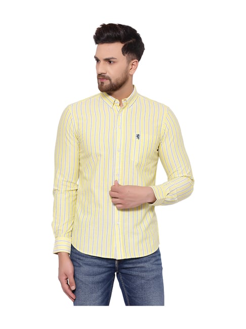 Buy Red Tape Yellow Striped Shirt for 