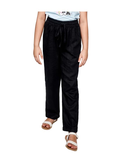 Buy AND girl Black Regular Fit Pants for Girls Clothing Online @ Tata CLiQ