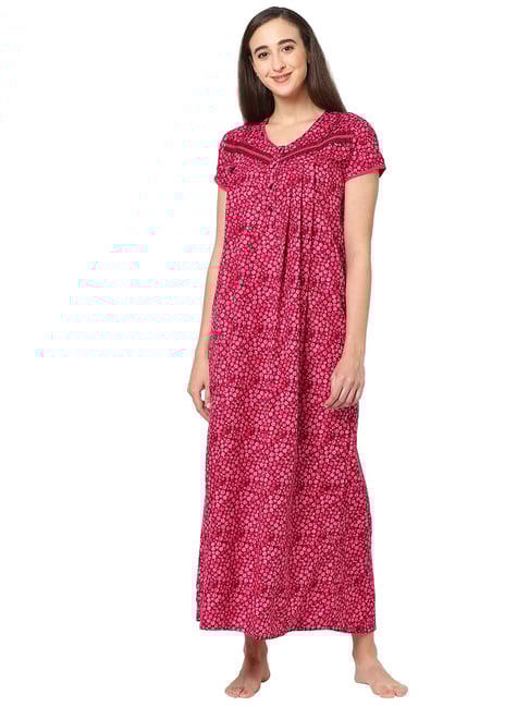 Sweet Dreams Multicolor Printed Nighty-picture-35