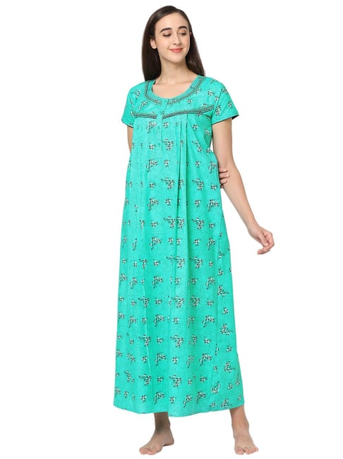 Sweet Dreams Green Floral Print Nighty-picture-36