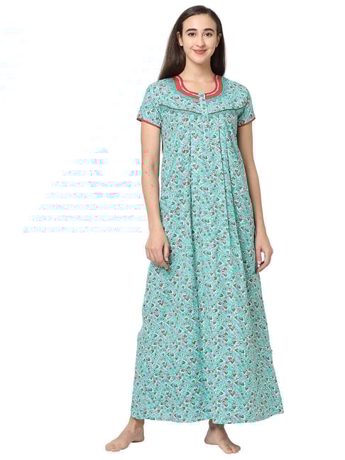 Sweet Dreams Green Floral Print Nighty-picture-26