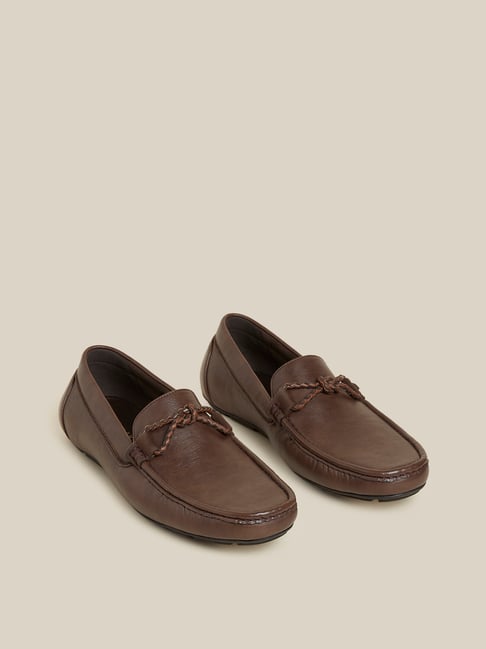 Buy SOLEPLAY by Westside Brown FauxLeather Loafers Online at best