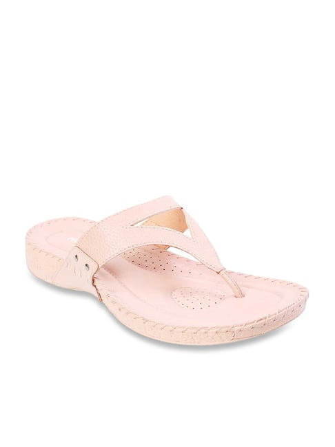 Mochi Women's Pink Thong Wedges