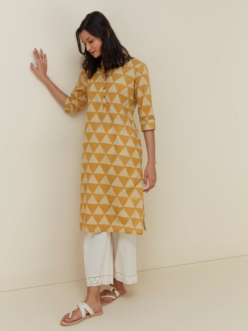 utsa yellow kurta