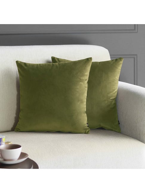 GM Olive Green Cotton Cushion Cover - Set of 2-picture-48