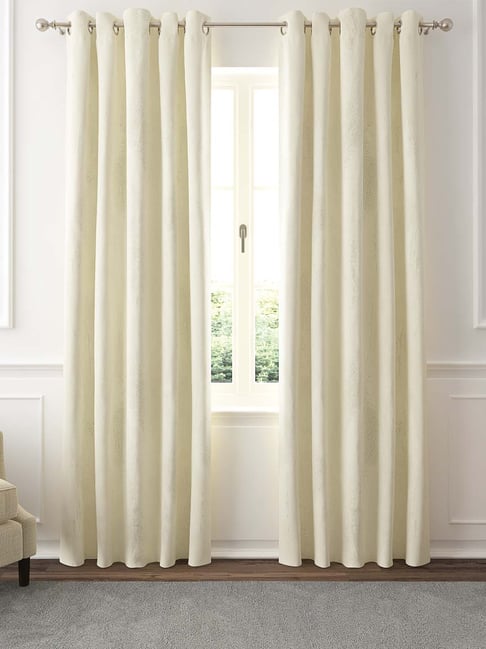 GM Off-White Polyester Curtain - Set of 2-picture-13