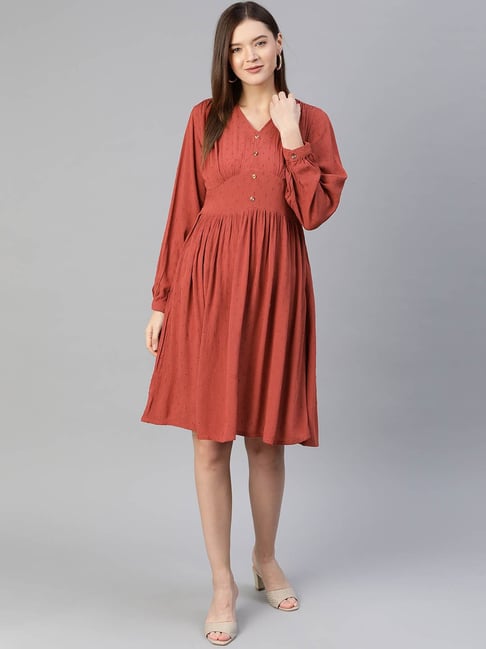 Melon by PlusS Red Regular Fit Dress