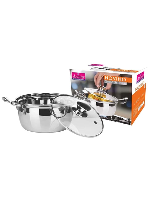 Aristo Silver Stainless Steel 950 ML Handi - Set of 1