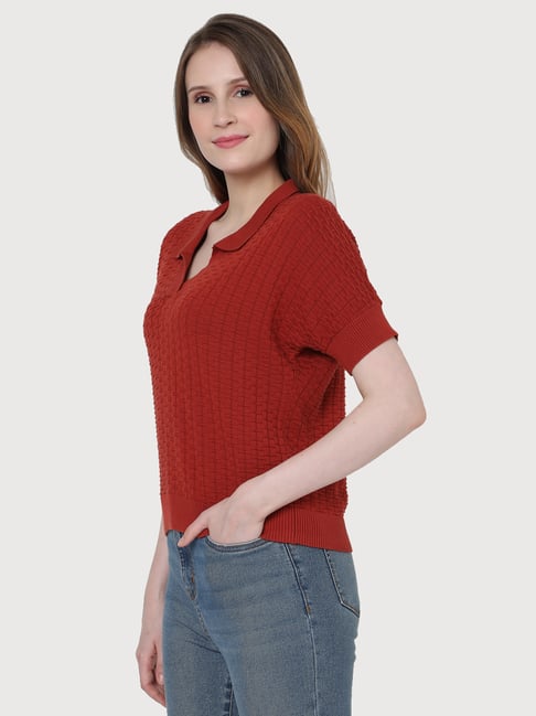Buy Vero Moda Red Cotton T-Shirt for 