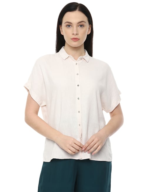 Van Heusen Beige Shirt Collar Shirt Price in India